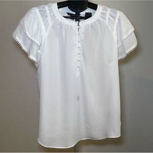 Zac & Rachel Women’s  White Blouse with Button Detail Size Large